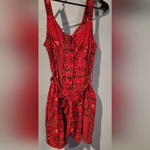 No Boundaries Western Bandana Print Romper